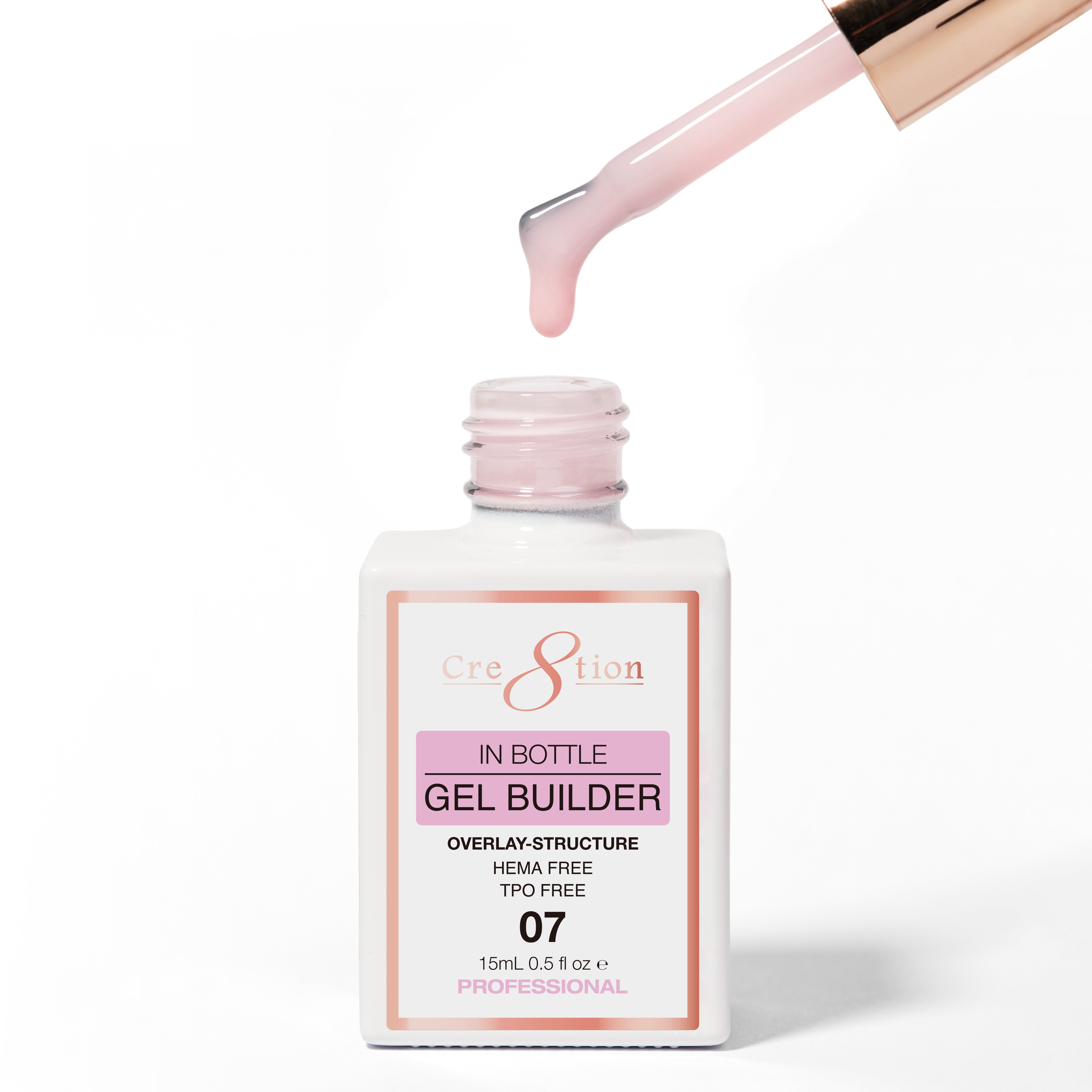 Cre8tion Gel Collection - Overlay/ Brush on Builder 0.5oz 07 Barely Blushing