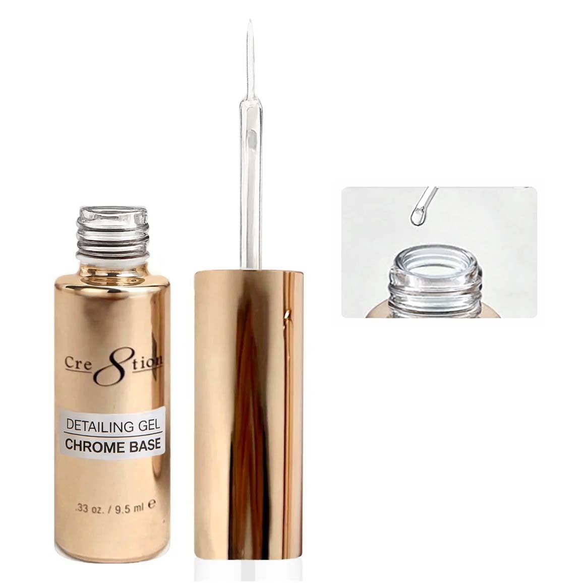 Cre8tion Detailing Gel Chrome Base 0.33oz 01 Clear