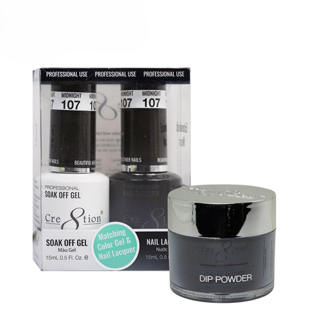 Cre8tion Matching Sets - 107 Midnight Black
