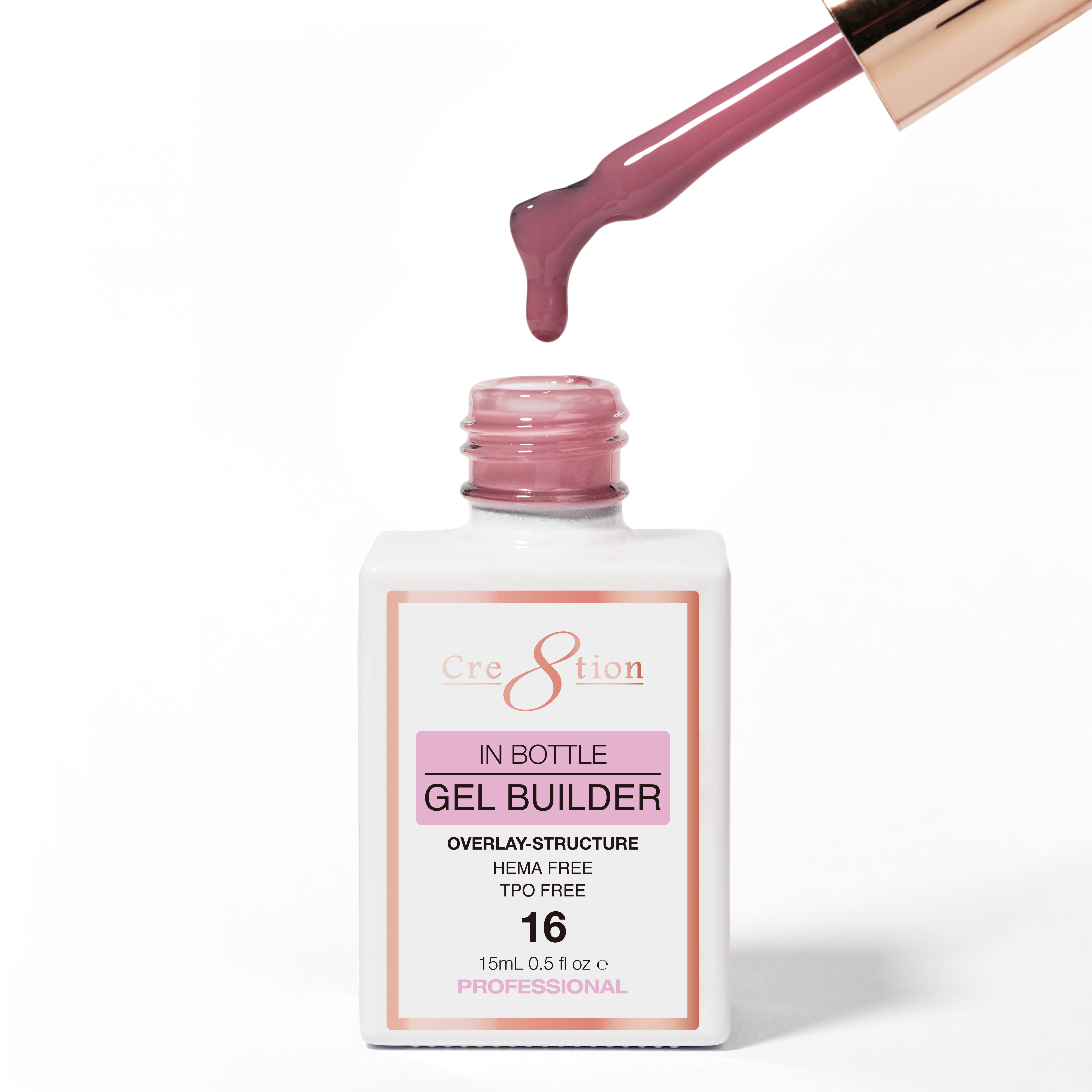 Cre8tion Gel Collection - Overlay/ Brush on Builder 0.5oz 16 Vintage Velvet