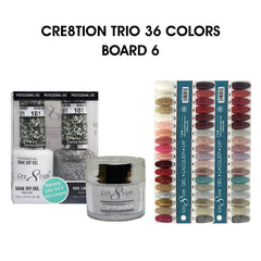 Cre8tion Matching Color - 36 colors Board 6 #181-#216 w/ 2 Color Chart