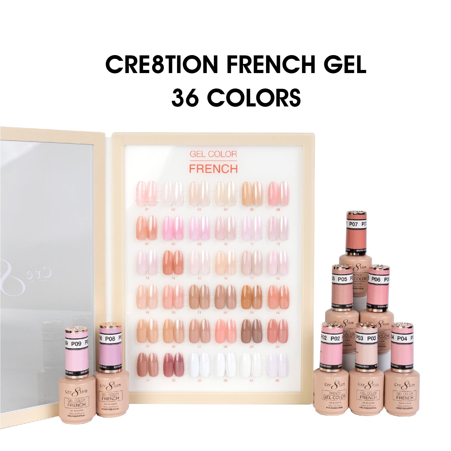 Cre8tion Full Set - French Gel Collection 36 Colors