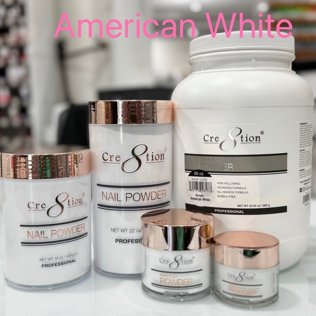 Cre8tion Acrylic Powder American White