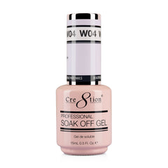 Cre8tion Gel - French Collection 0.5oz - W04 Blush White (White in a Pink Shades)