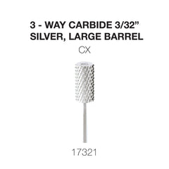 Cre8tion 3-Way Carbide Silver, Large Barrel 3/32"