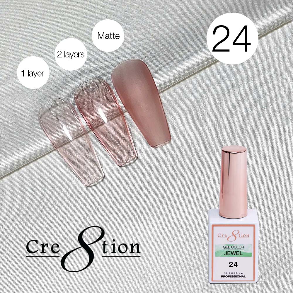Cre8tion Soak Off Gel 0.5oz G24 - Jewel Collection