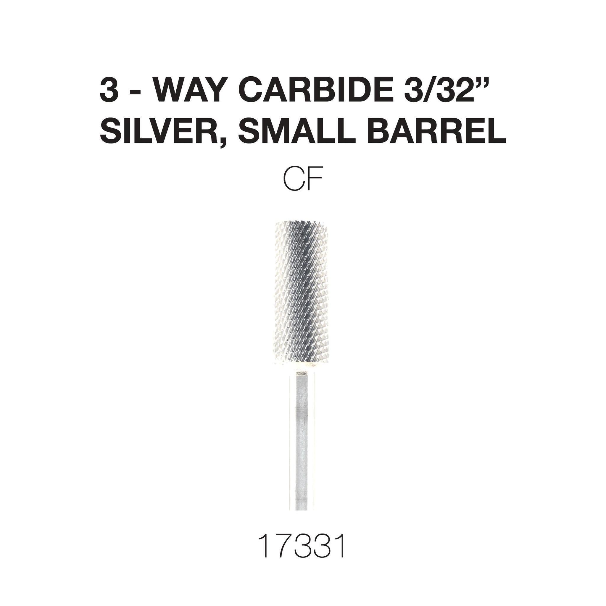 Cre8tion 3-Way Carbide Silver, Small Barrel 3/32"
