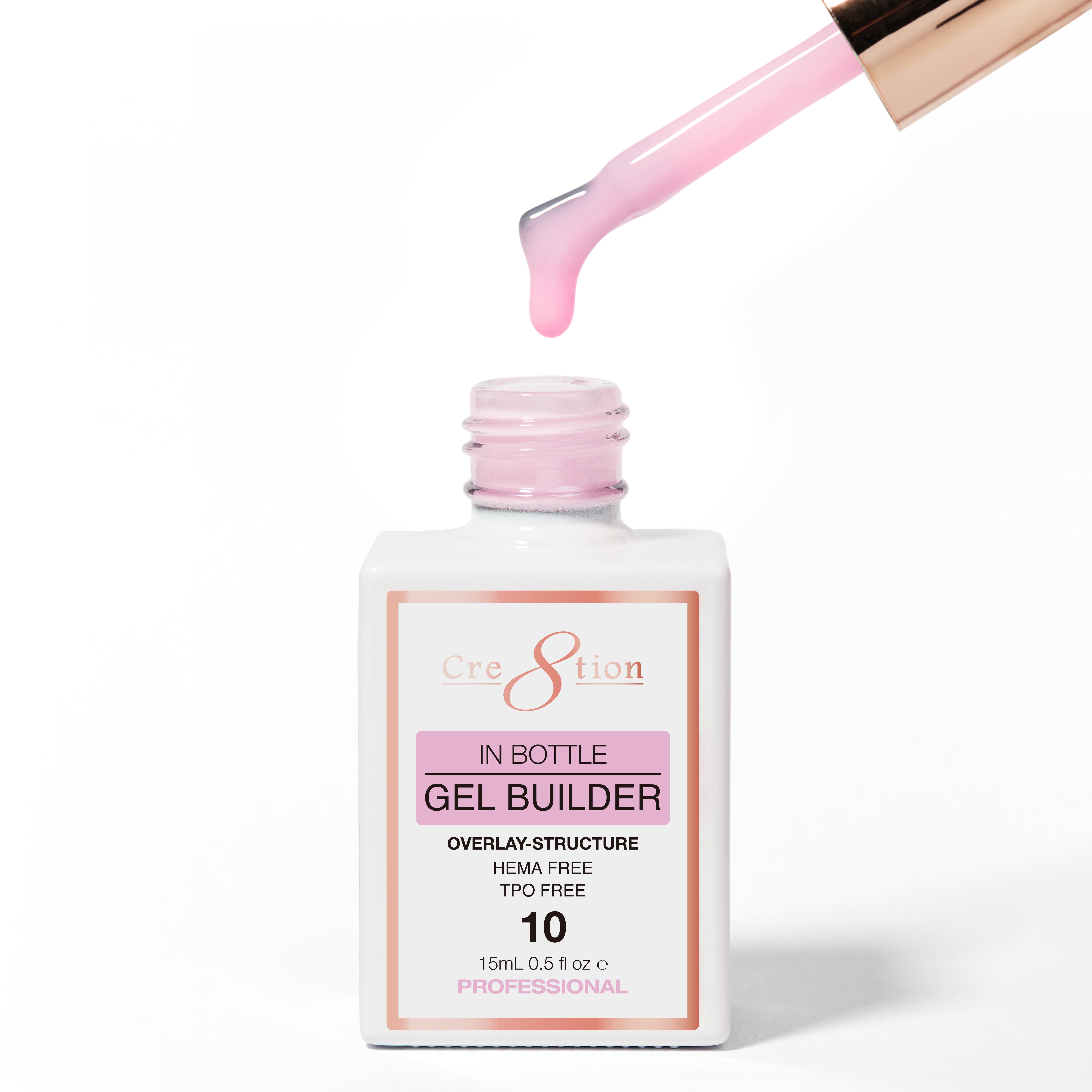 Cre8tion Gel Collection - Overlay/ Brush on Builder 0.5oz 10 Frosted Pink Gardenia