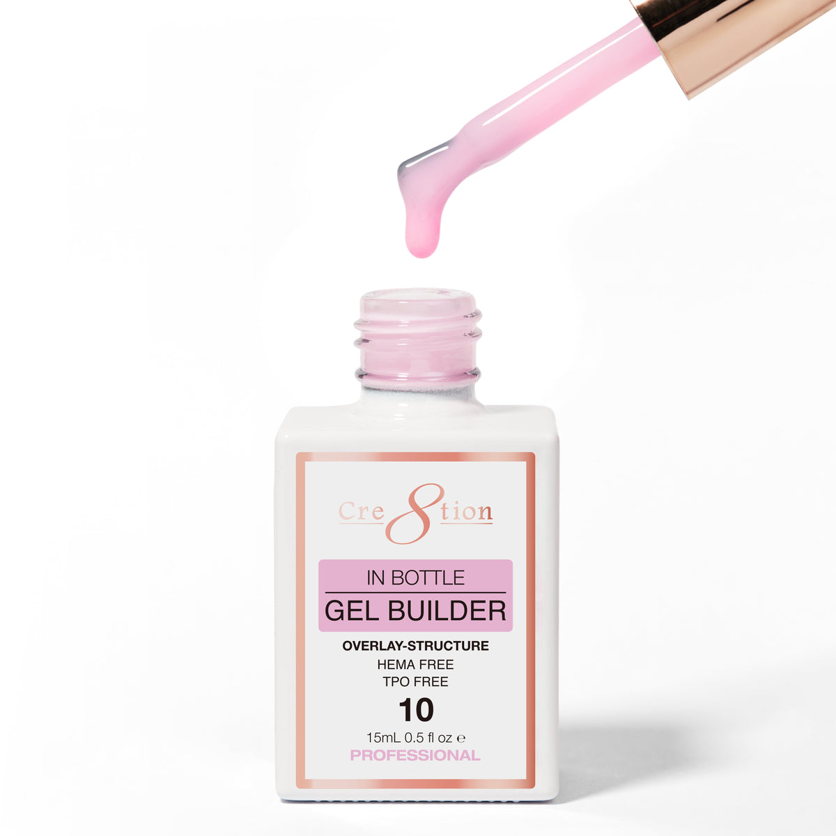 Cre8tion Gel Collection - Overlay/ Brush on Builder 0.5oz 10 Frosted Pink Gardenia