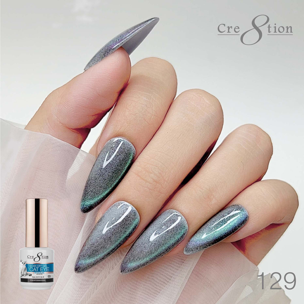 Cre8tion Cat Eye Gel 0.5oz - Mystical Collection - 129