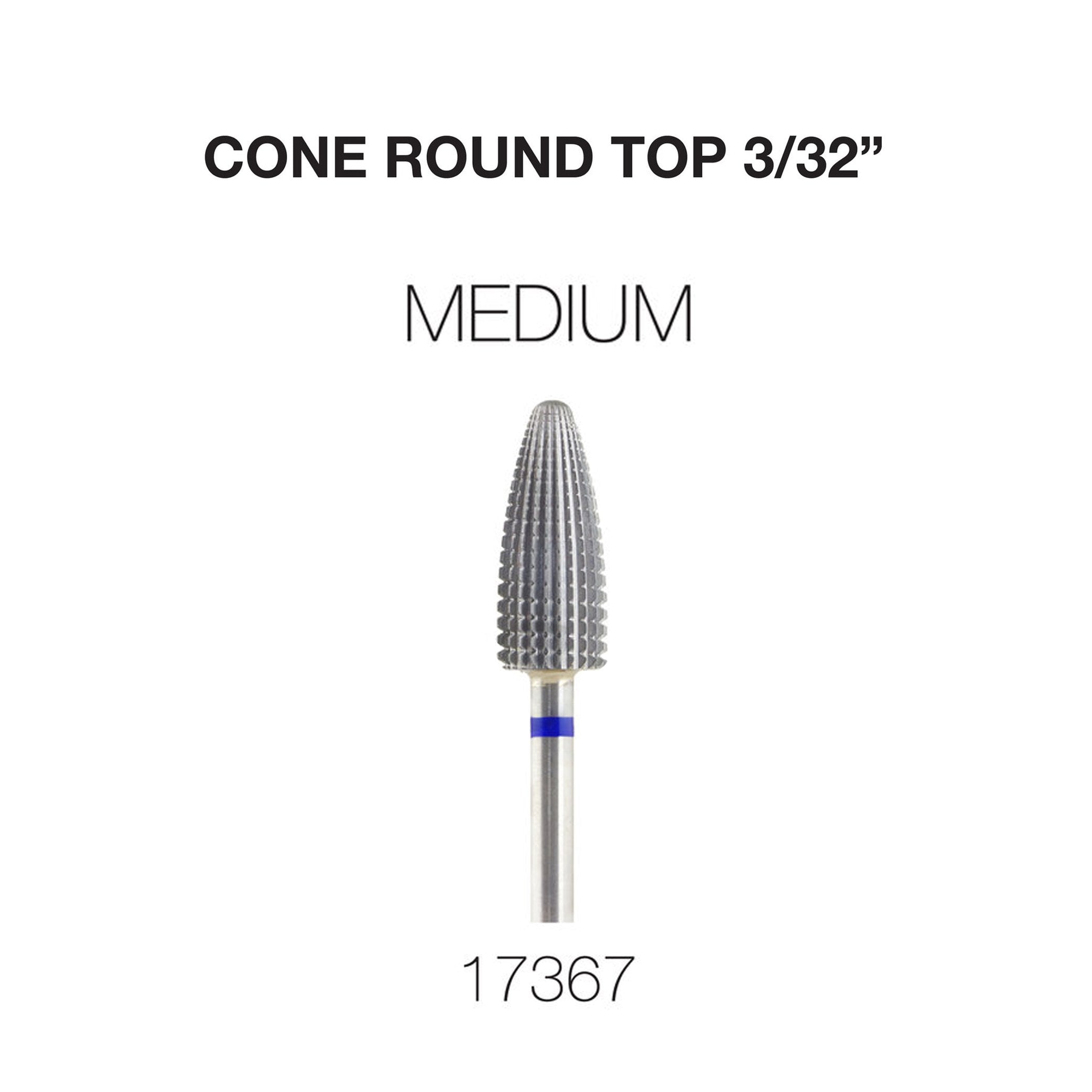 Cre8tion Cone Round Top Nail Filing Bit 3/32"