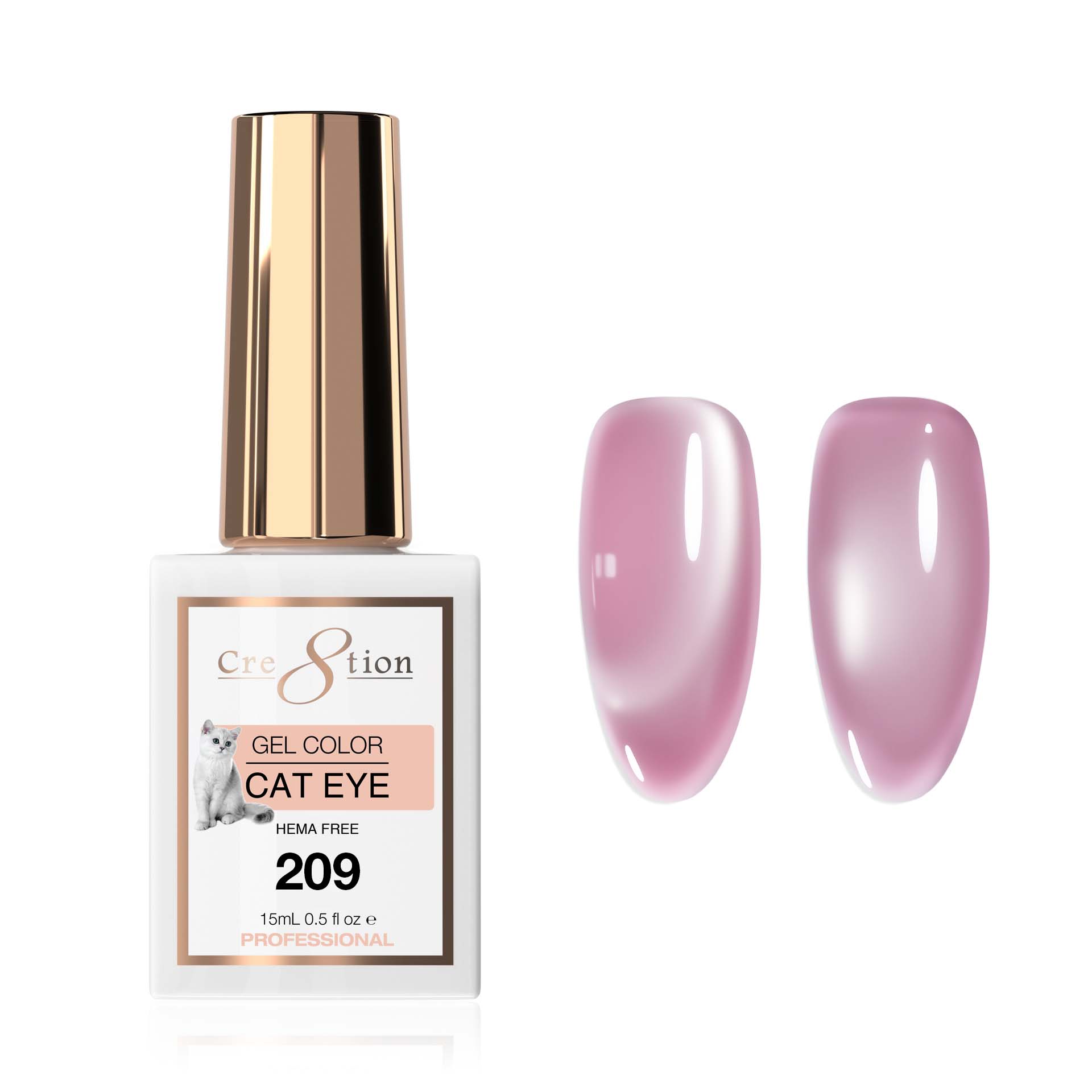 Cre8tion Cat Eye Soak Off Gel 0.5oz 209