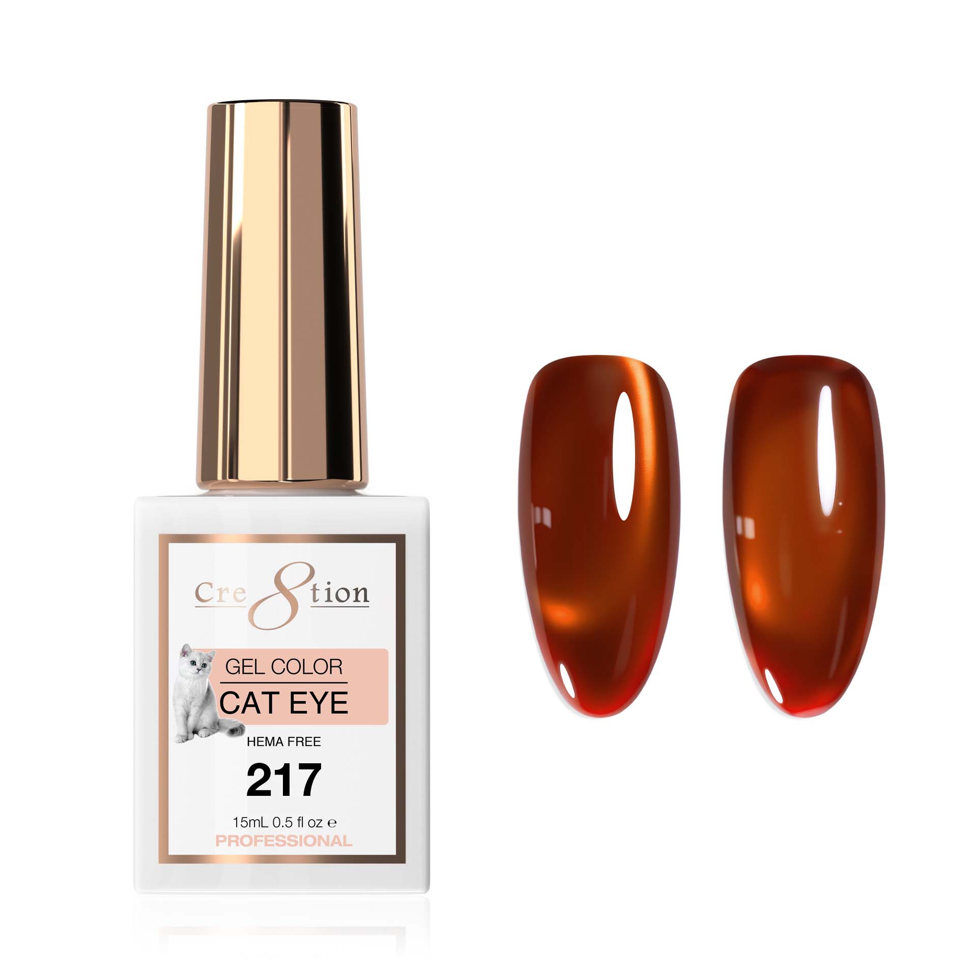 Cre8tion Cat Eye Soak Off Gel 0.5oz 217