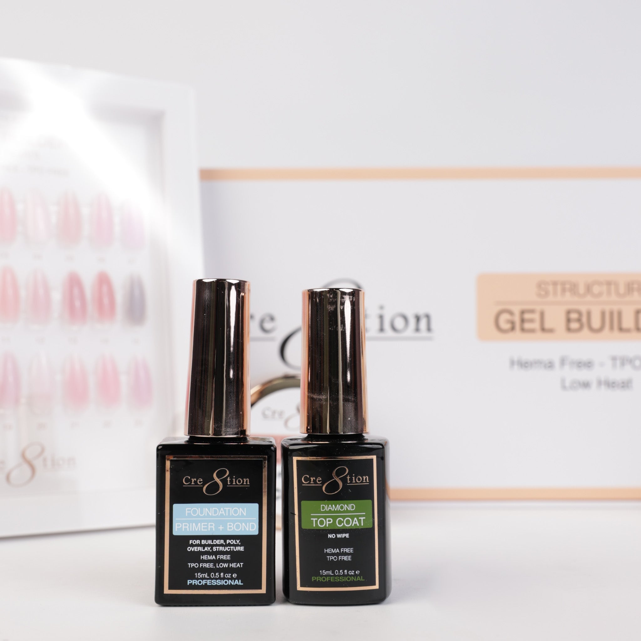 Cre8tion Gel Collection - Hema Free/TPO Free - Low Heat - Overlay/Builder Gel in Jar 24 Color Kit