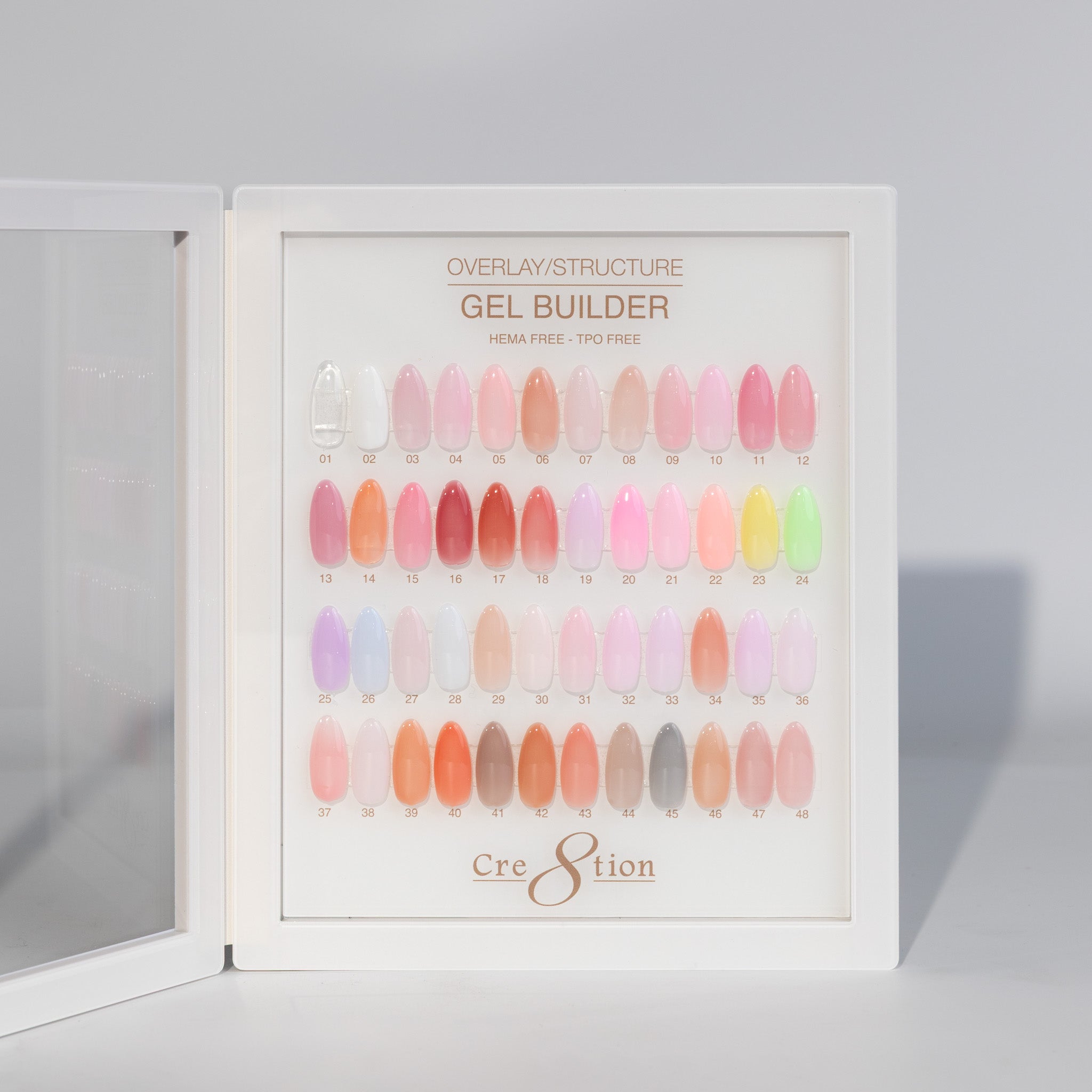 Cre8tion Acrylic Booklet - Overlay/Builder Gel 48 Colors