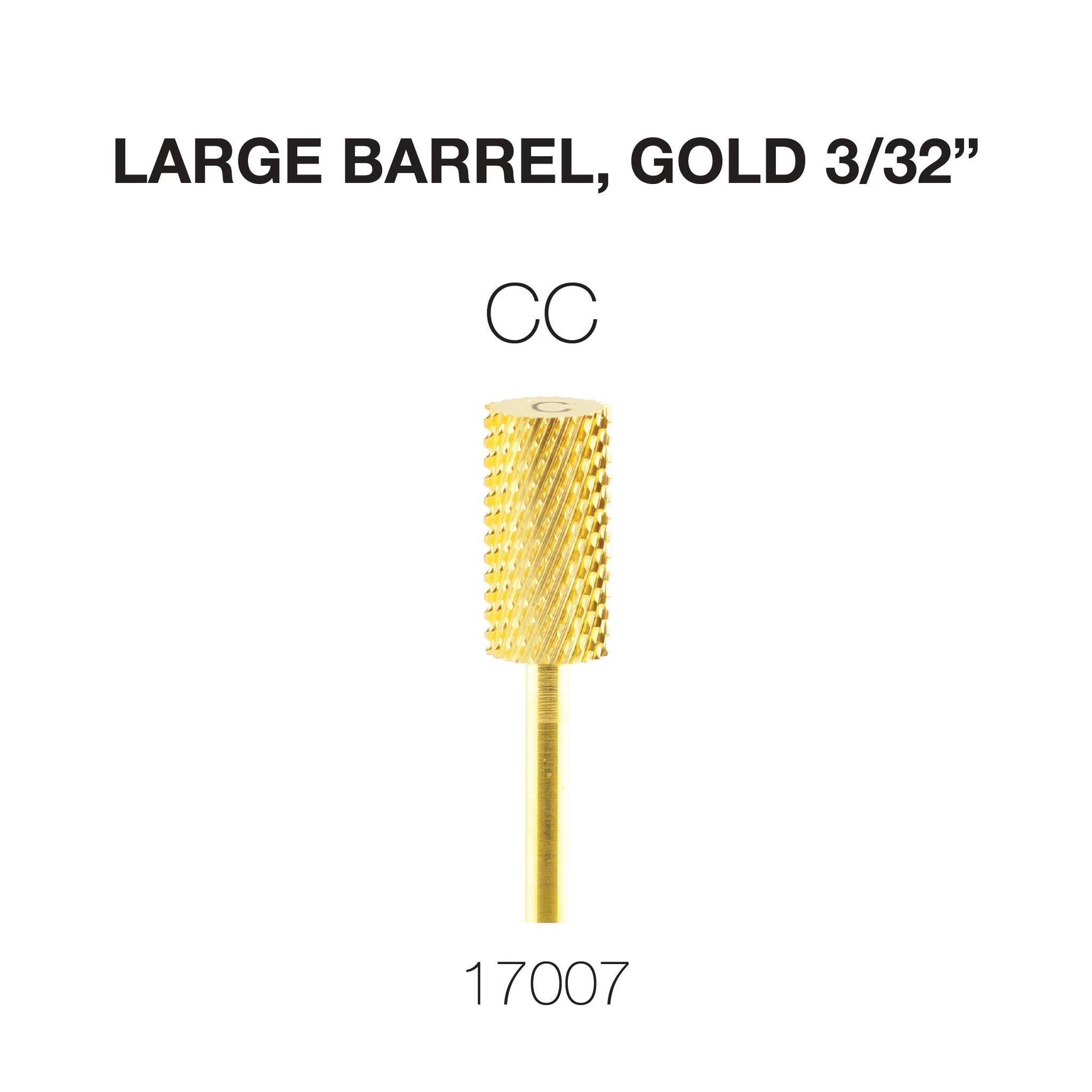 Cre8tion Carbide Large Barrel, Gold 3/32"