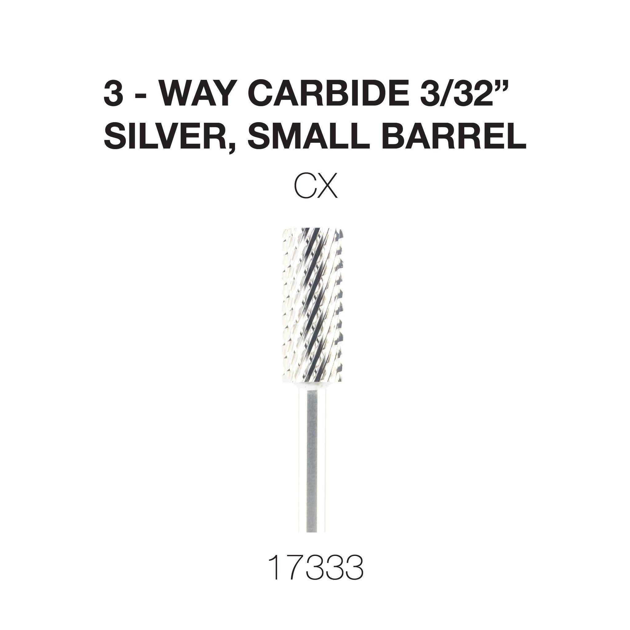 Cre8tion 3-Way Carbide Silver, Small Barrel 3/32"