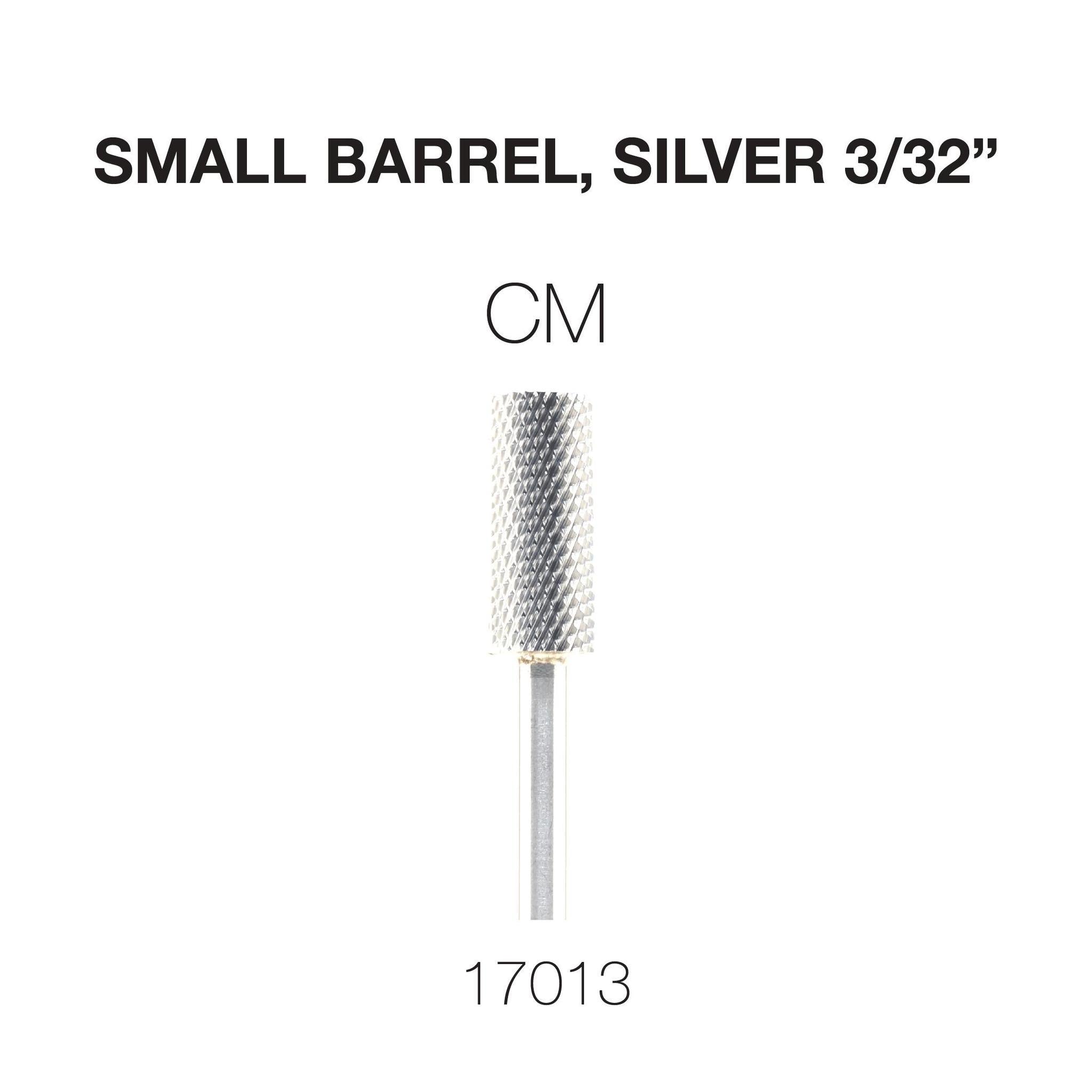 Cre8tion Carbide Small Barrel, Silver 3/32"