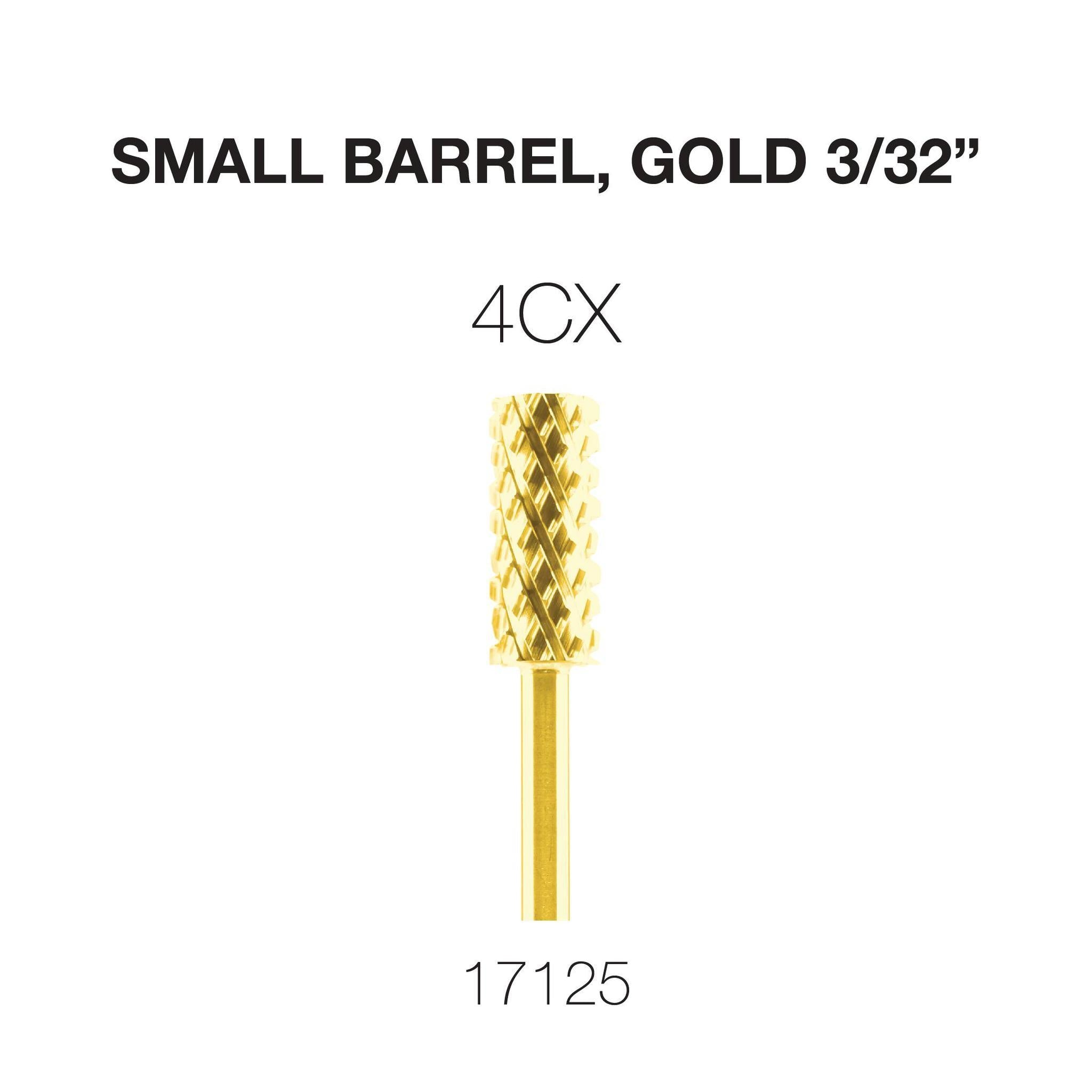 Cre8tion Carbide Small Barrel, Gold 3/32"