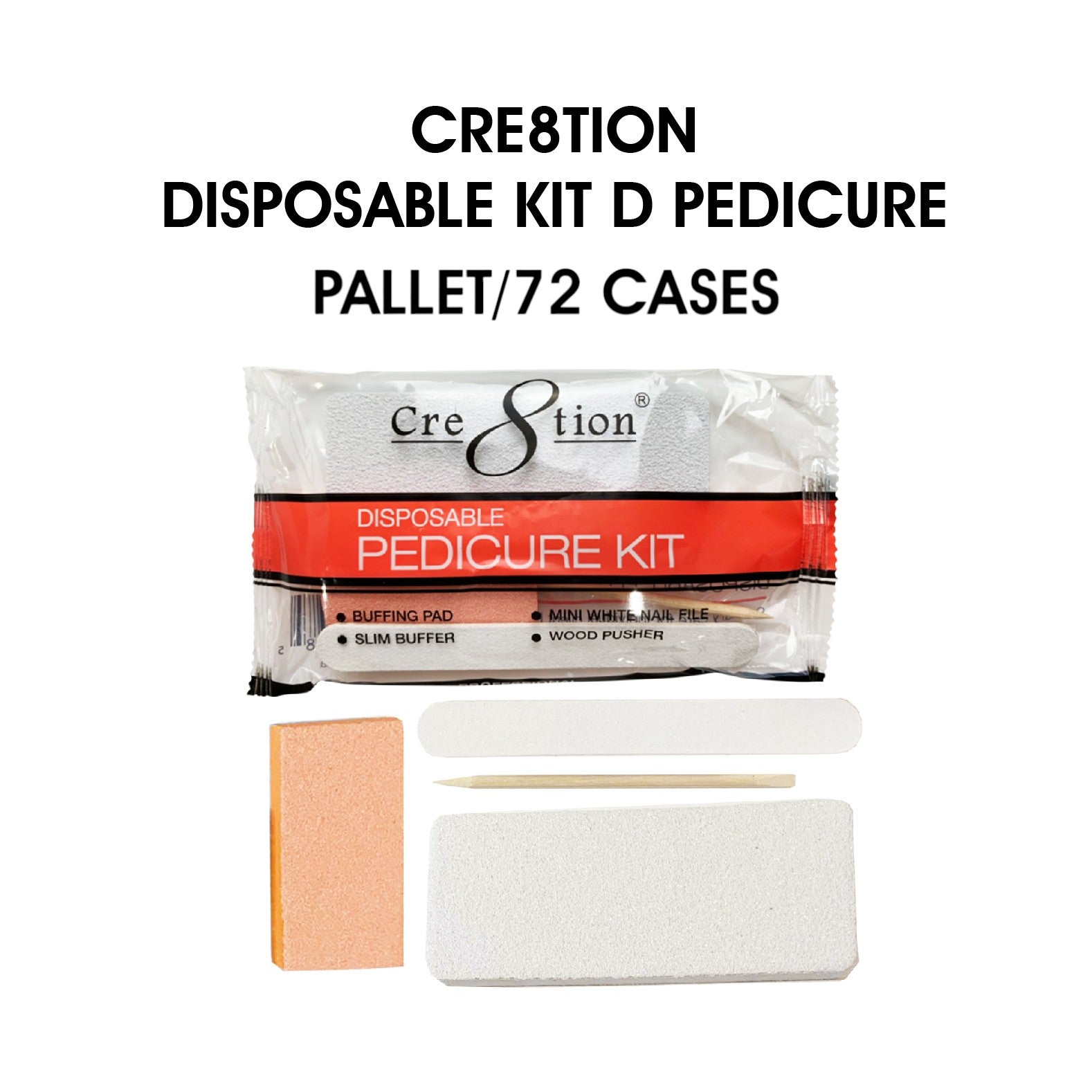 Cre8tion Disposable Kit D Pedicure - Pallet/72, case/200 kits