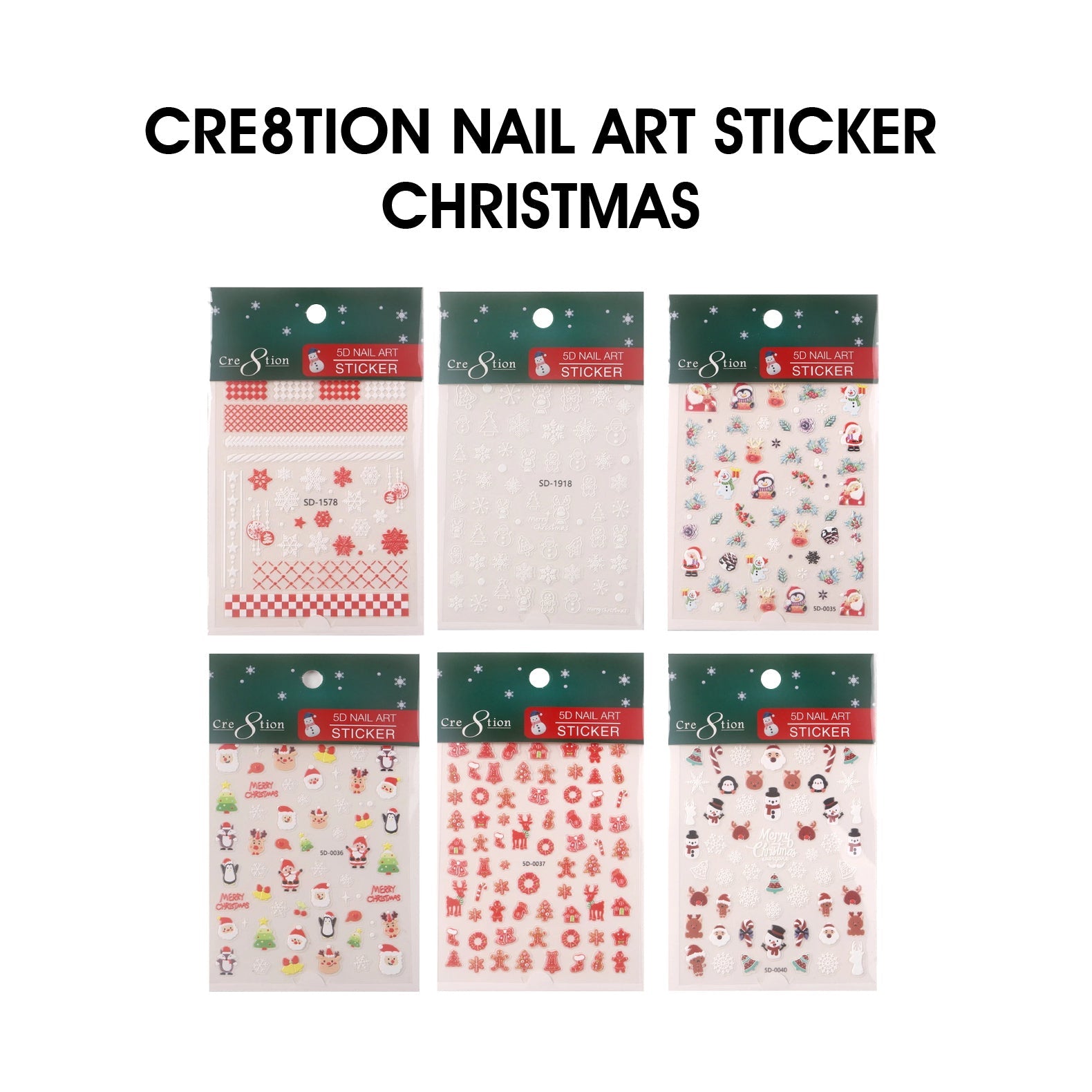 Cre8tion Nail Art Sticker Christmas (29 Styles)