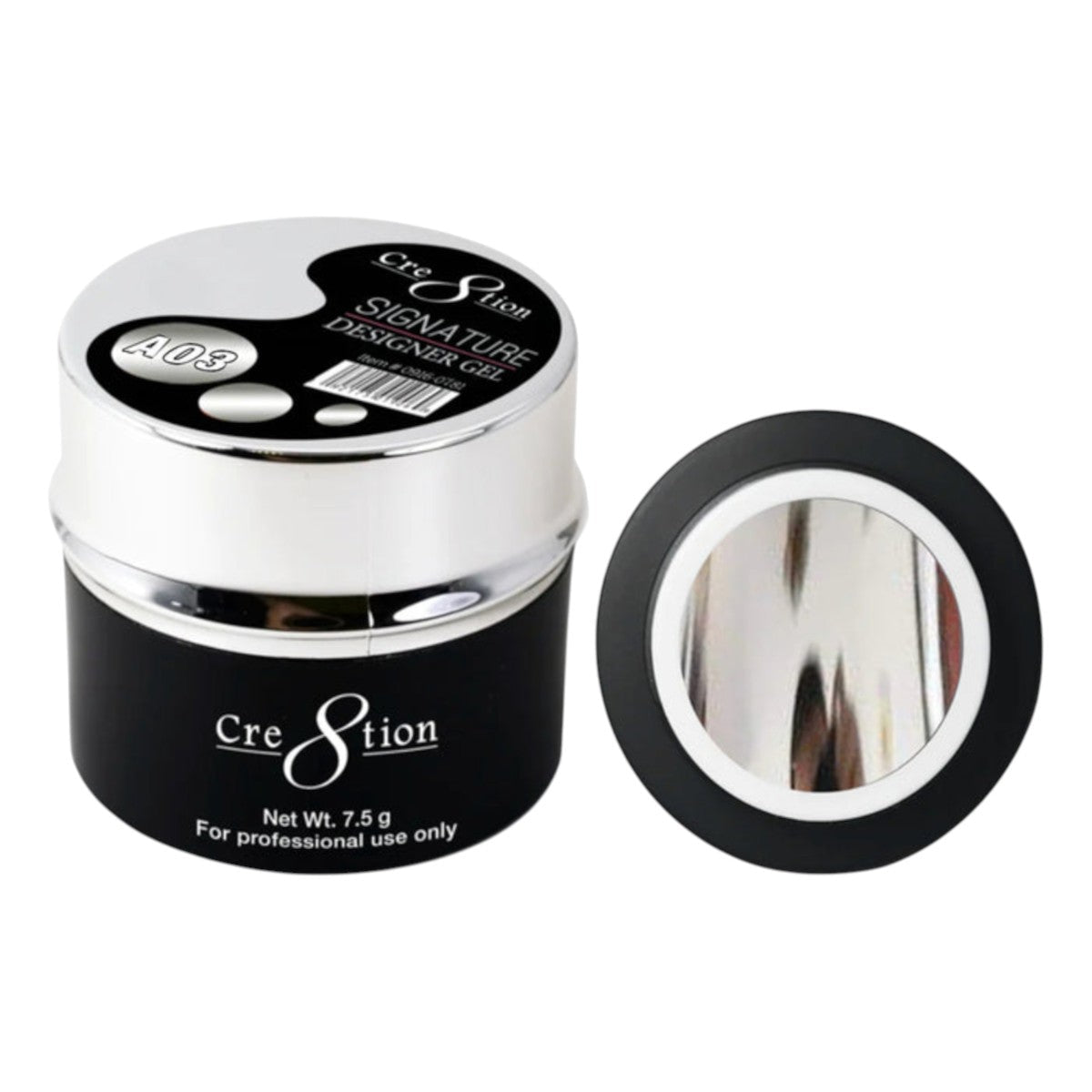 Cre8tion Signature Designer Gel  7.5 g - 0.26oz Mirror Silver