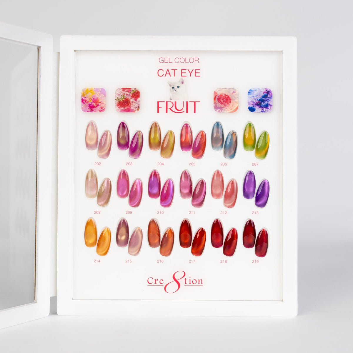 Cre8tion Acrylic Booklet - Fruit Cat Eye 18 Colors