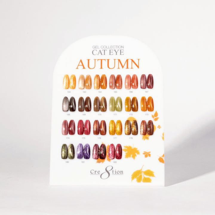 Cre8tion Counter Display Color Chart - Cat Eye Fall 22 colors (104 & 163-183)