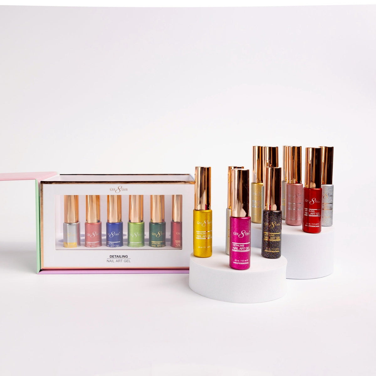 Cre8tion Detailing Nail Art Gel - Glitter Collection