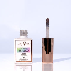 Cre8tion Glitter Top Coat 0.5oz 01