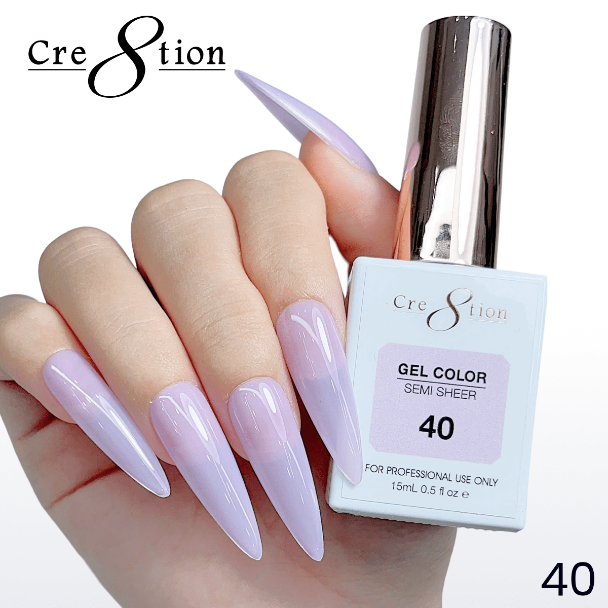 Cre8tion Hema Free Semi-Sheer Collection 0.5oz - Mauve Series