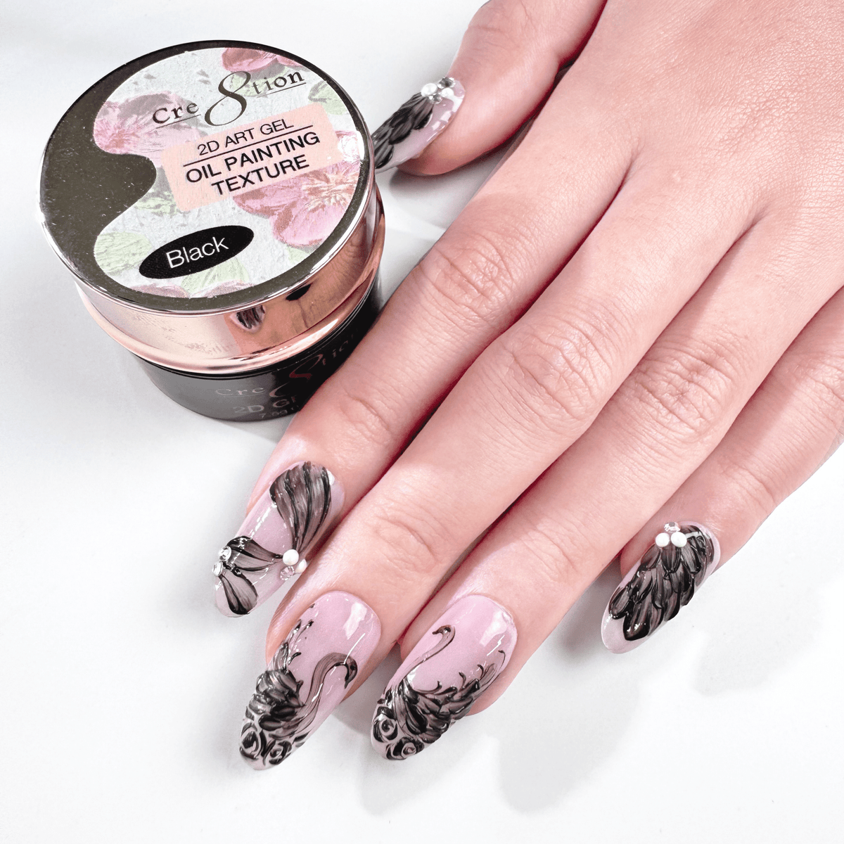 Cre8tion Nail 2D Canvas Painting Gel 0.26oz Black