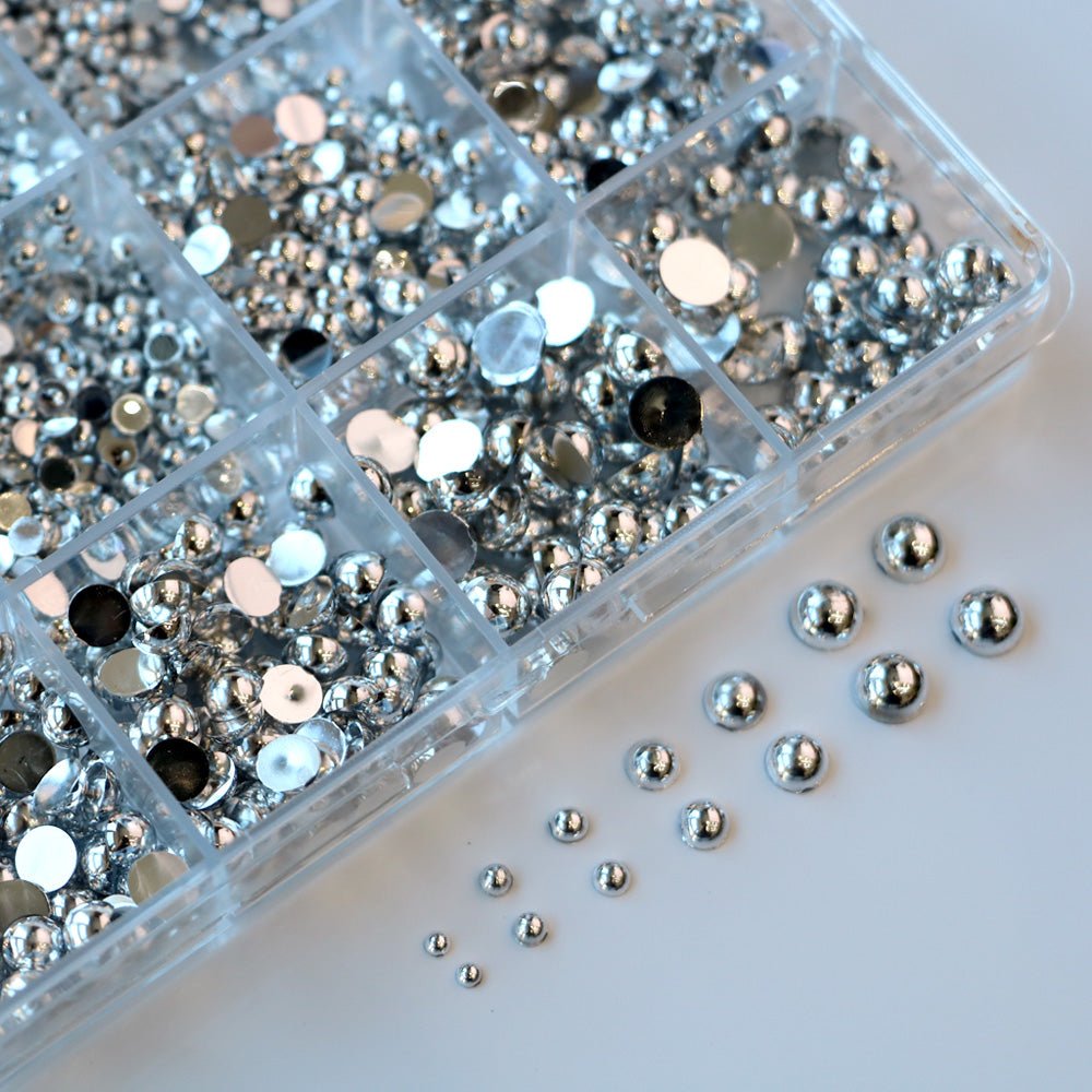 Cre8tion Nail Art Accessory Silver Flat Bottom 02