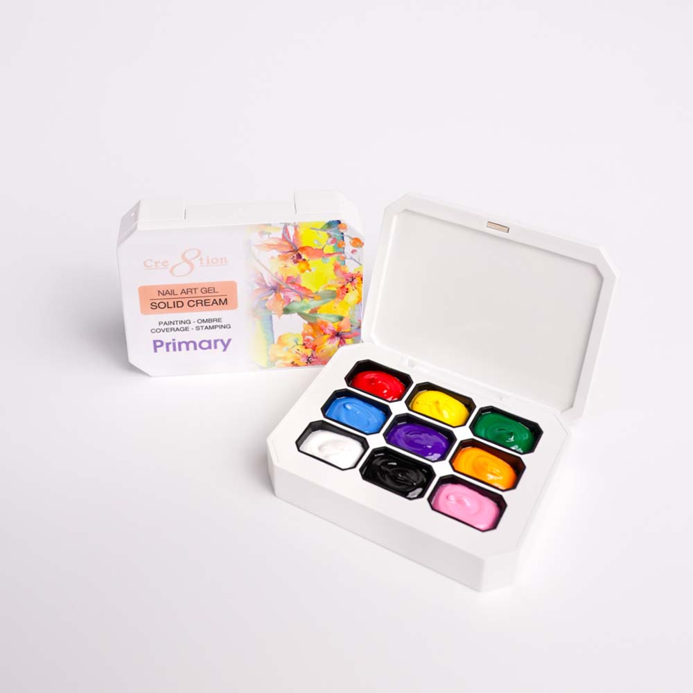 Cre8tion Nail Art Gel - Solid Cream Collection - Primary