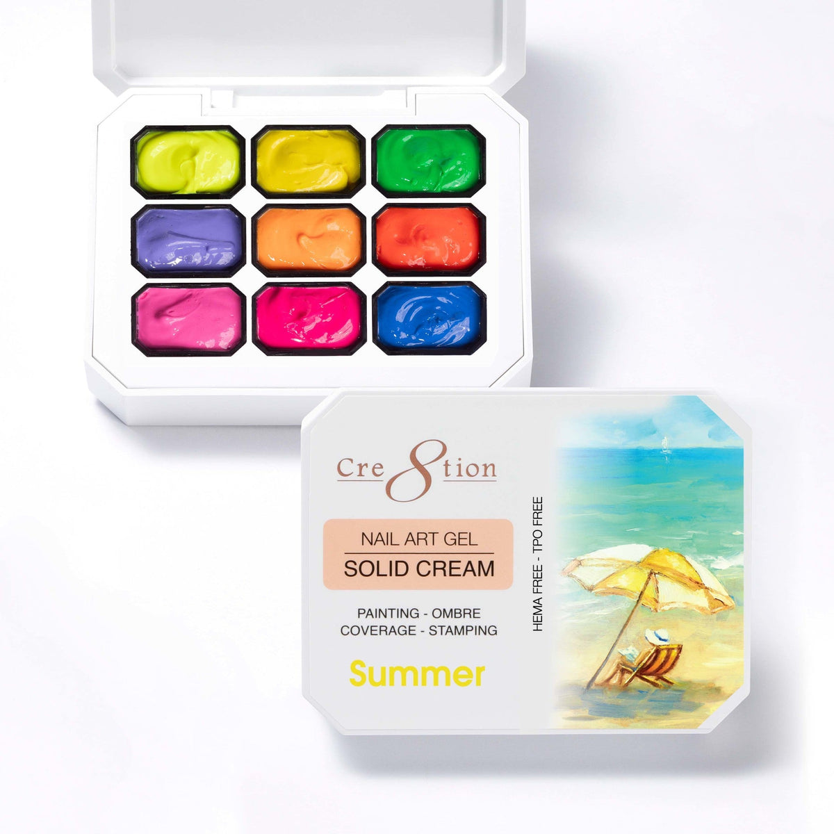 Cre8tion Nail Art Gel - Solid Cream Collection - Summer