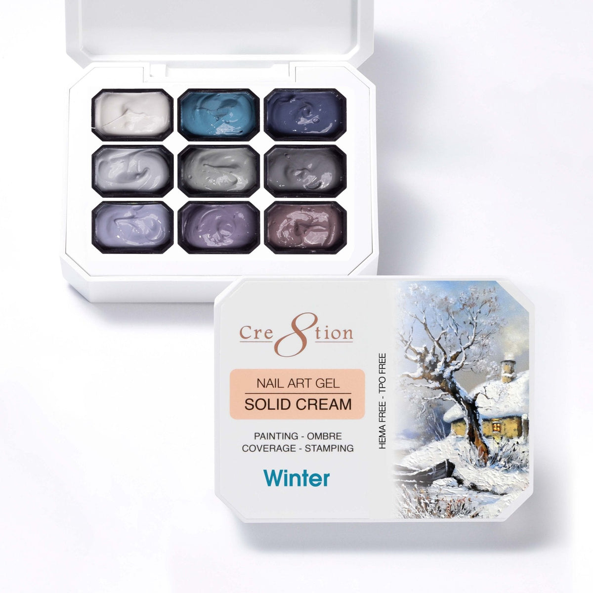 Cre8tion Nail Art Gel - Solid Cream Collection - Winter