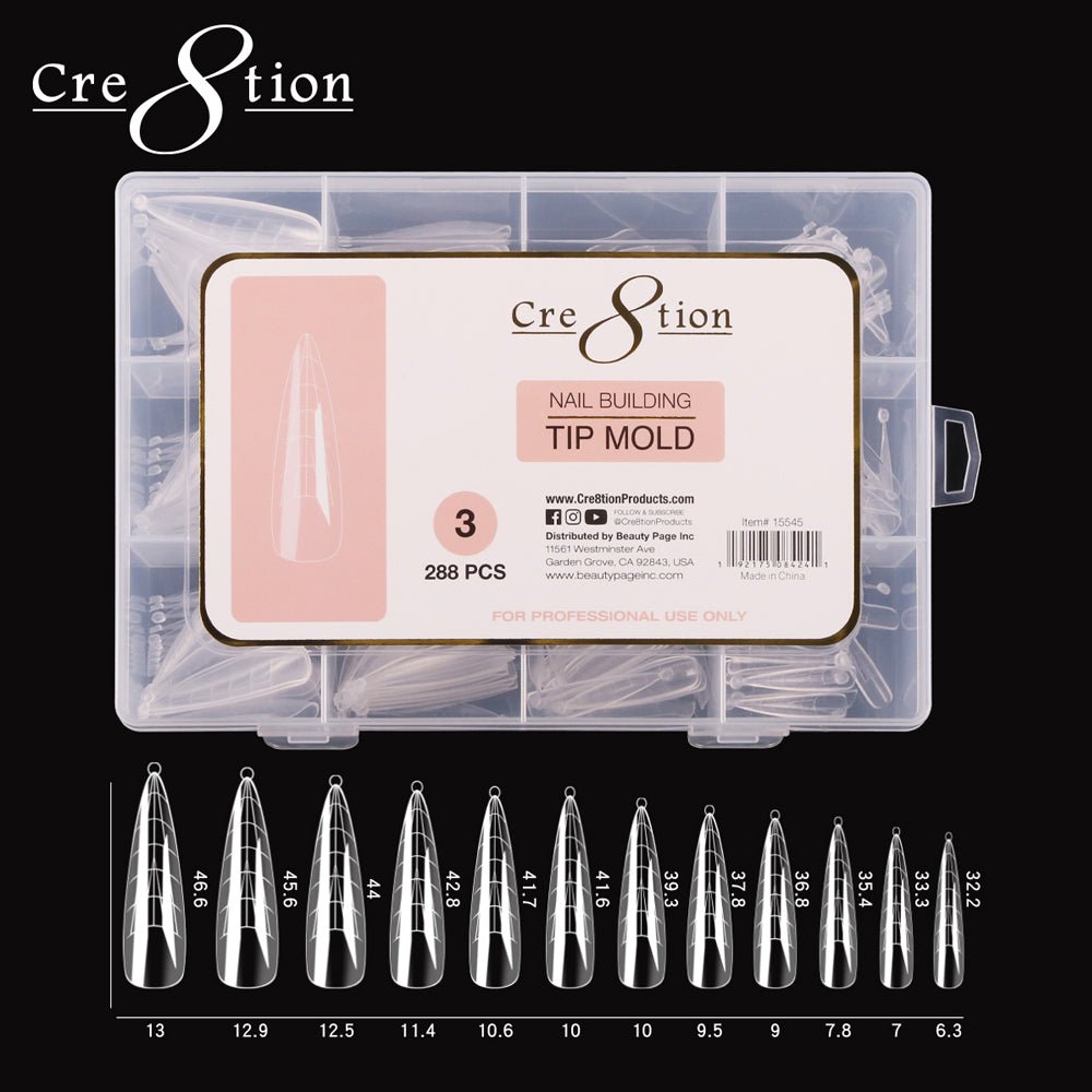 Cre8tion Nail Building Tip Mold 03 288pcs