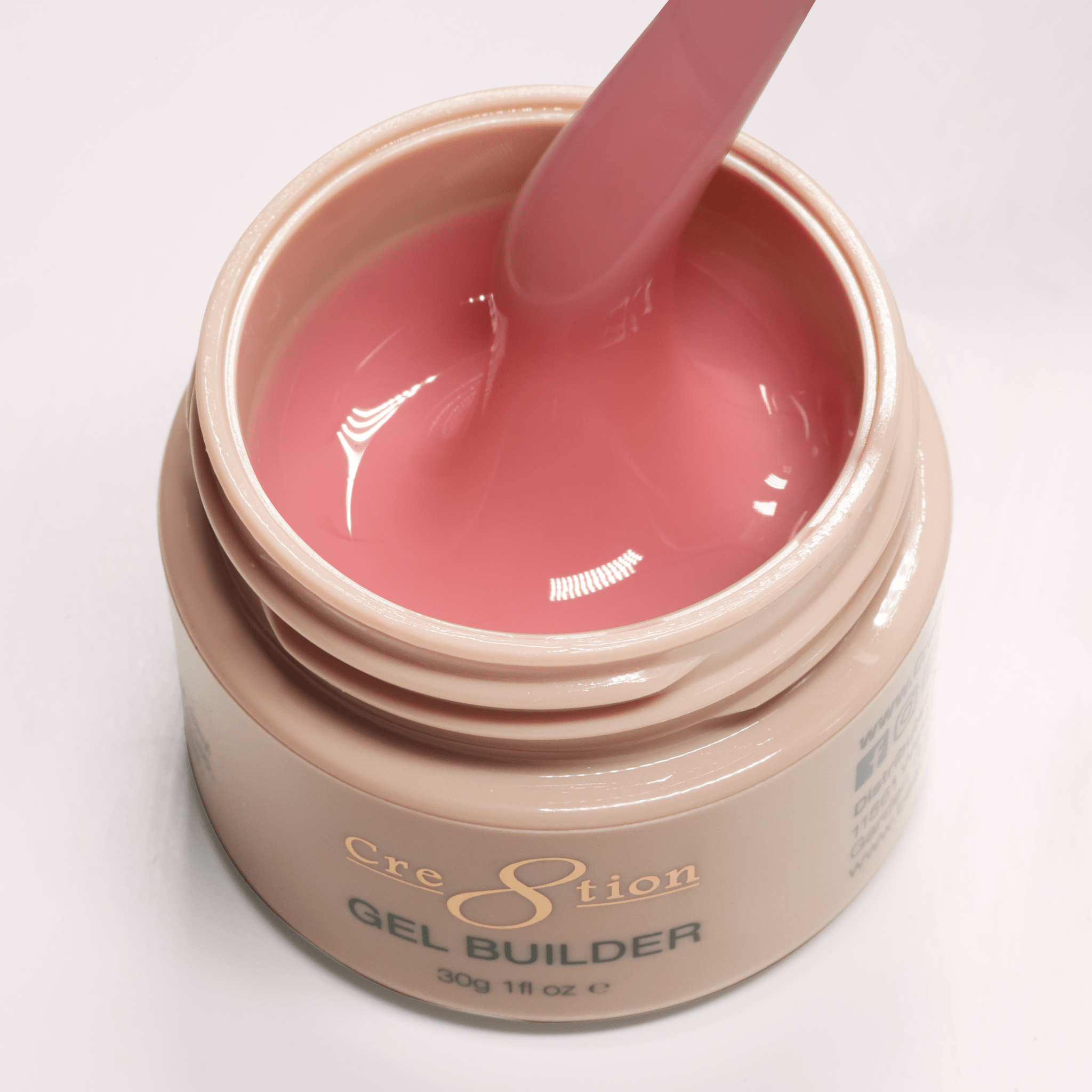 Cre8tion Overlay/Builder Gel in Jar 1oz - Hema Free/TPO Free - Low Heat - 17 Rosé Chiffon Heart