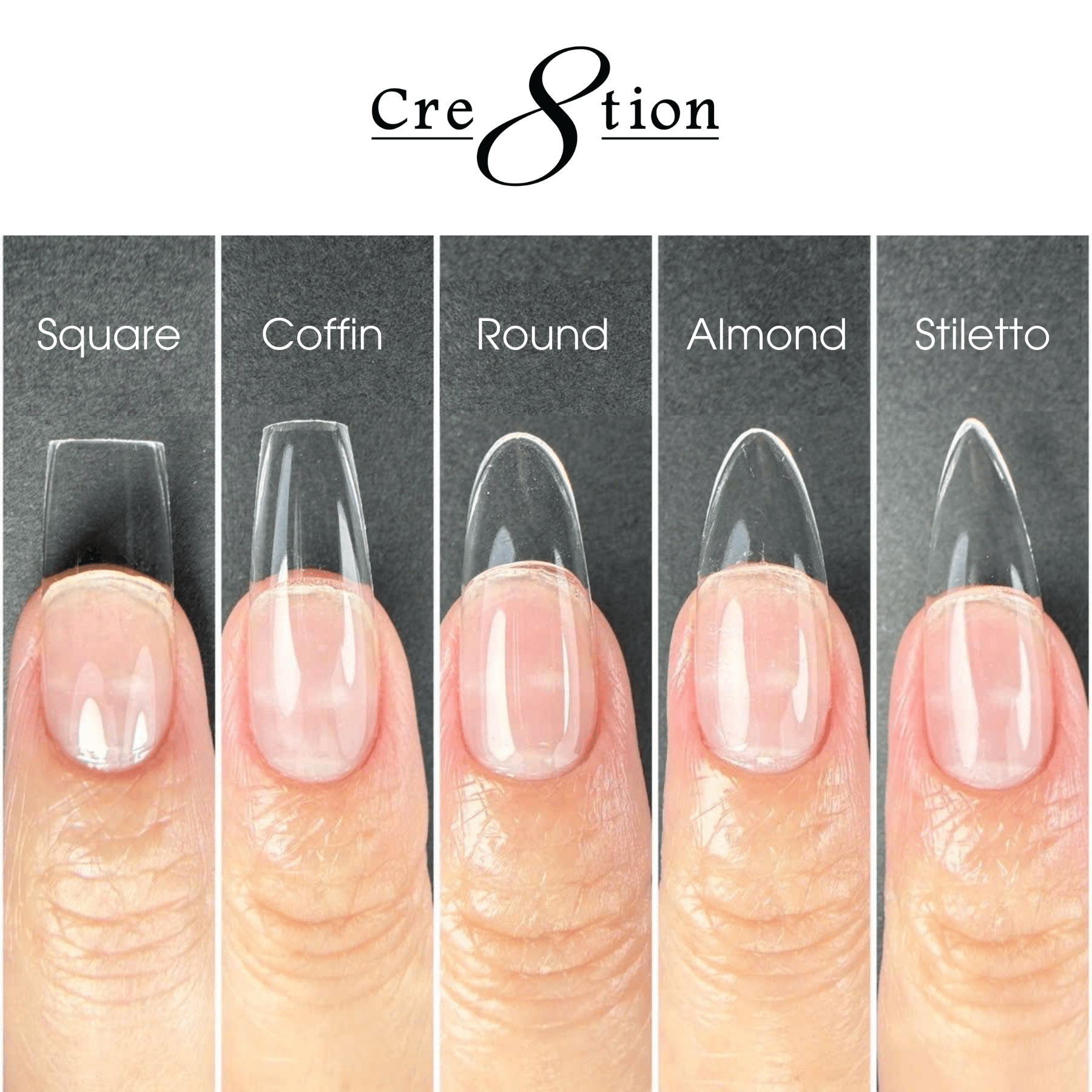 Cre8tion Soft Gel Tips - ALMOND