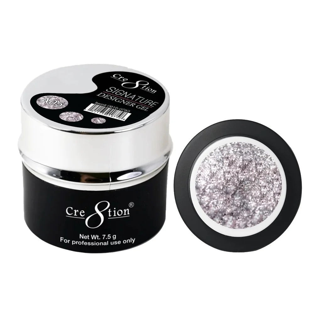 Cre8tion Signature Designer Gel 7.5 g - 0.26oz A05 Sliver